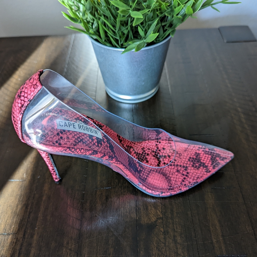 Transparent Lucite Pump with Stilleto Heels
